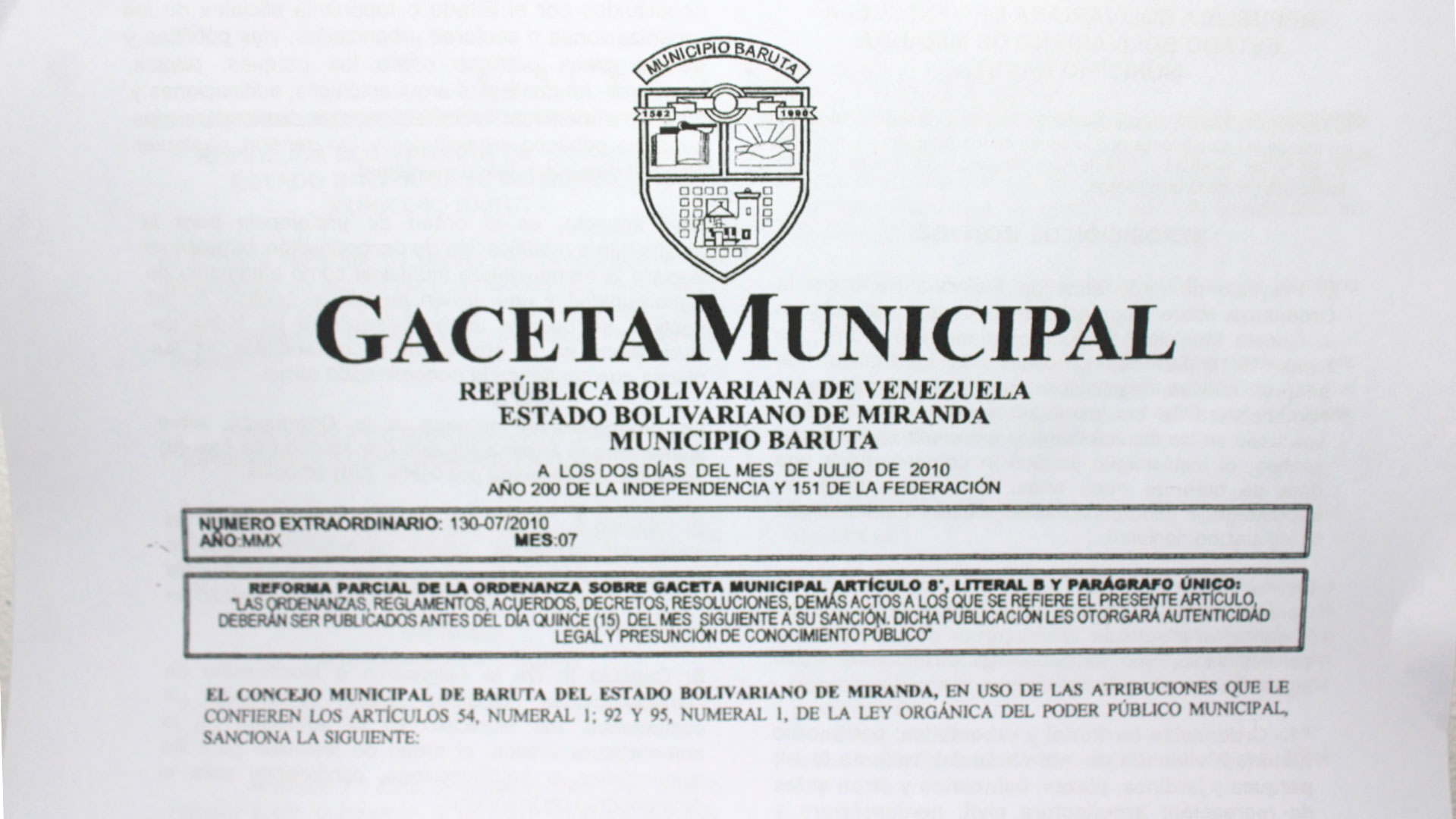 Ordenanzas Municipales en Venezuela: Herramientas para la Convivencia Ciudadana, la Paz y la Justicia